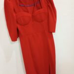 Red Bodycon Stretchy Gown Gallery Image