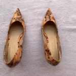 Brown Flowery Female Pumps Gallery Image