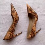 Brown Flowery Female Pumps Gallery Image