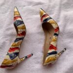 Multicolored Striped Ladies Pumps Gallery Image