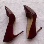 Wine Colored Female Pumps Gallery Image