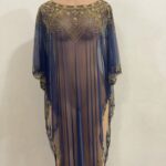 Arabian Styled Bejeweled See-through Abaya Gown Gallery Image