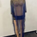 Arabian Styled Bejeweled See-through Abaya Gown Gallery Image