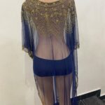 Arabian Styled Bejeweled See-through Abaya Gown Gallery Image